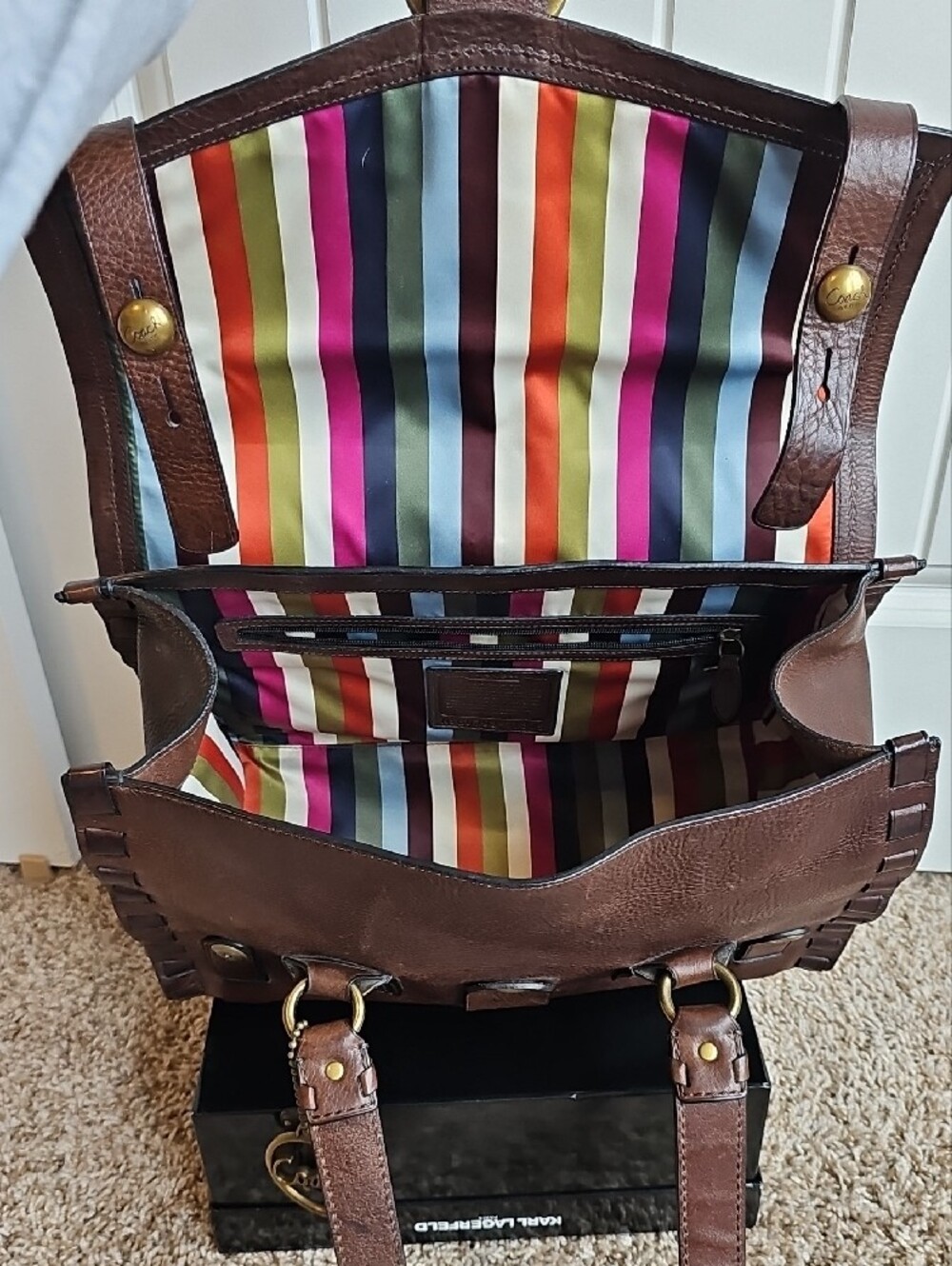 Coach 2007 Legacy Thompson Karee Flap Bag 11375 | Archival Mahogany - Picture 5 of 11